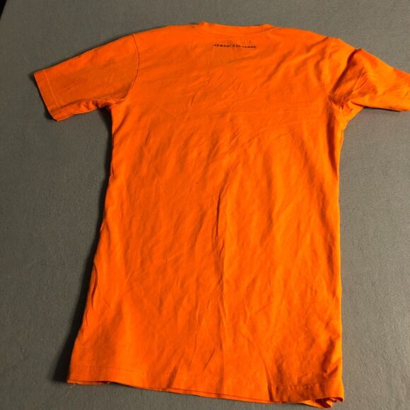 armani exchange womens t shirt top medium m orange graphic pencil drawing s15 - Picture 5 of 14